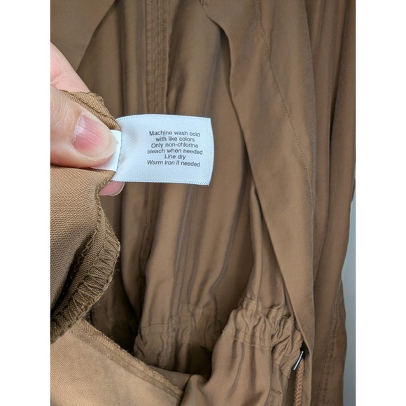 Lane Bryant Women's Size 1X (14/16) Jacket Brown Twill Utility Duster Open EUC - Picture 7 of 7